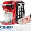 STORAGENIE Coffee Pod Holder Side Mount K Cup Pods Organizer compatible with Keurig Coffee Makers, Space Saving Kcup Storage, Perfect for Small Counters (3 Pack/For 15 K-Cups, Black)