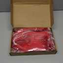 PLULON 4 Pcs Red Bob Wigs with Heart Plastic Sunglasses Hair Cap for Women, Neon Short Bob Wig Colored Funny Cosplay Hair for Women Men Daily Bachelorette Halloween Costume Party Decorations