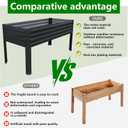 DIIYIV Galvanized Raised Garden Bed with Legs,48x24x30in Elevated Planter Box for Backyard,Garden, Patio, Balcony, 350lb Capacity,Planters for Outdoor Plants,Black