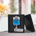 2 x Retractable 100% Student Nurse Tears Badge Reel with Alligator Clip, Funny Silver Glitter Saline Pack Badge Holder Gift for Doctors Murses Nursing School Students Medical Graduation