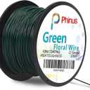 Floral Wire, 110 Yards 22 Gauge Green Florist Wires, Flexible Green Wire Paddle Wires for Crafts, Christmas Wreaths Tree, Garland and Floral Flower Arrangements
