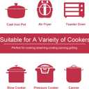 Silicone Cooker Rack for Instant Pot 5,6,8 Qt, Roasting Rack for Baking Cooking Steaming, Crock Pot Air Fryer Pressure Cooker Rack (Oval,Red,2Set)