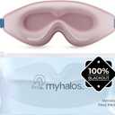 MyHalos® Sleep Mask – 3D Blackout Eye Mask for Women & Men, Side Sleepers, Zero Pressure Memory Foam Eyelash Friendly, Breathable,Award-Winning Sleep Aid for Travel (Peach Orange, 1 Count (Pack of 1))