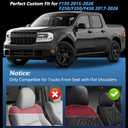 F150/F250/F350 Seat Covers 2015-2026 Full Set Black with Lumbar Support