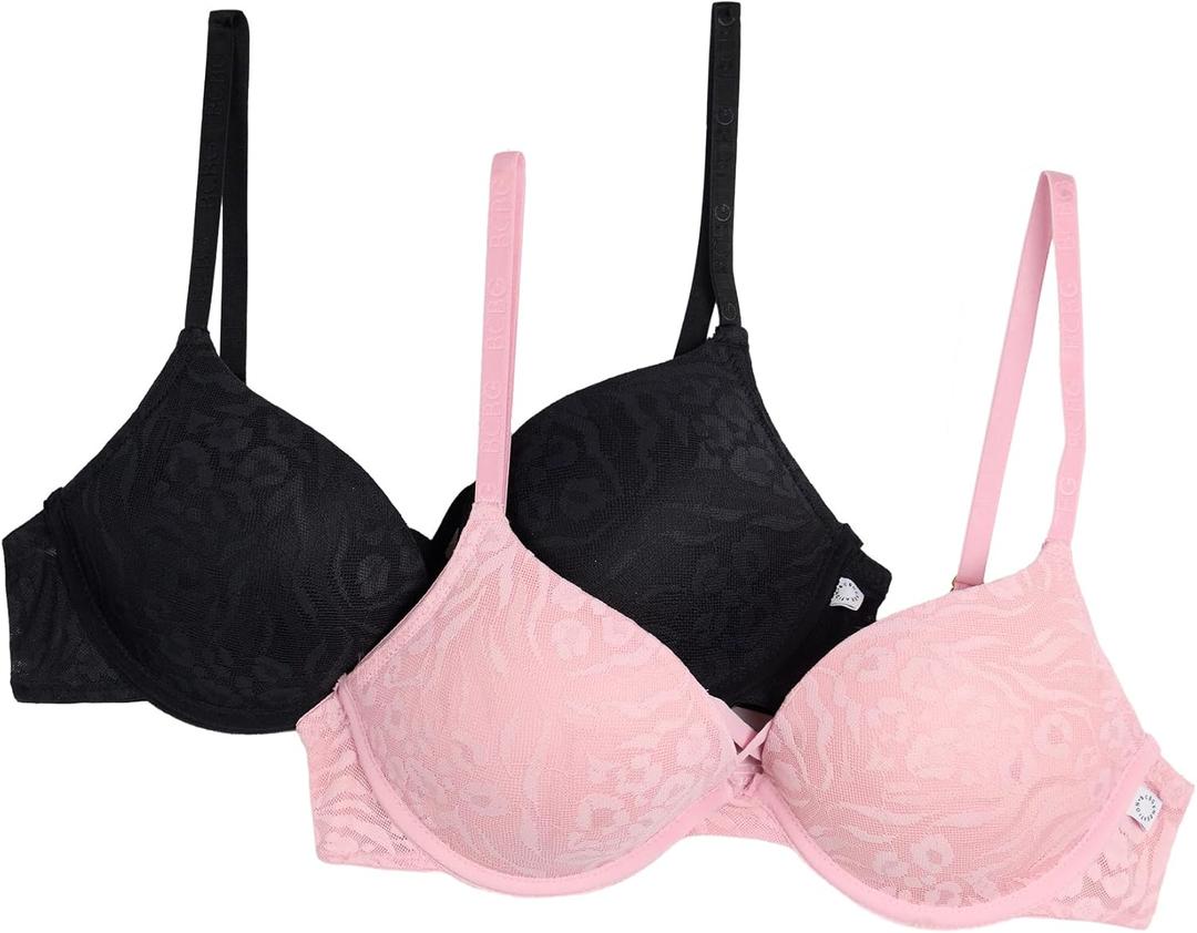 Womens 2-Pack Mega Push Up Bras (36B, Cameo Pink)