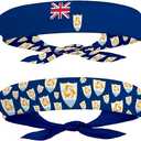 EVERYTHING CROPOVER Anguilla Flag Headband for Carnival, Fitness | Mens Womens Tieback Bandana Sweatband Thigh Leg Garter, Pack of 1