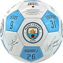 Official Manchester City FC Soccer Ball with Player Signatures and Player Numbers, Size 5
