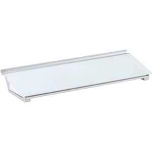 Quartet Glass Dry Erase White Board, Desktop Computer Pad for Notetaking, 18" x 6" Whiteboard, Clean Erase Surface with Storage, 1 Dry Erase Marker, White Surface (GDP186)