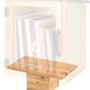 Threehoney Outdoor Little Library Mount 14x8x5.91 Inch Stable Wood Storage Box Bracket Holder Suitable for 4x4 Post with Mounting Accessories for Community Cabinet Lending Library Box(Wood Color)