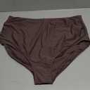 Eytino Womens Plus Size Bikini Sets V Neck Push Up Bikini Tops High Waisted Swim Bottom Solid 2 Piece Bathing Suits,3X Coffee