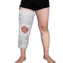 Three-Panel Knee Immobilizer & Knee Stabilizer - Leg Support Splint for Knee Pre-and Postoperative Injuries & Instabilities - Straight Leg Brace with Shoulder Strap to Prevent Sliding (23")