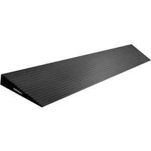1" Rise Threshold Ramps for Doorways, Driveways, Heavy Duty Solid Rubber 3500lbs Capacity, Non-Slip & Cuttable Handicap Ramp for Wheelchairs, Scooters, Strollers, Curbs- 1Rise (355.9)