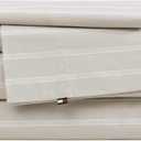 Tommy Hilfiger - King Bed Sheets, Crisp & Cool Cotton Percale Bedding with Matching Pillowcases, Lightweight Bed Set, Oeko-Tex Certified (Effortless Stripe Beige)