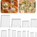 12 Sizes Silicone Epoxy Resin Molds, Square Rectangular Resin Art Display Mold, Soft and Easy to Unmold, Silicone Casting Molds, for Soap, Candles, Specimen, Dried Flower, DIY Handicrafts