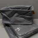 SNWDN 6 Pack Closet Cloth Storage Bins for Shelves, Medium Storage Baskets for Shelves, Fabric Bins for Closet organization with Handles Gray 15''L x 10''W x 8''H (Grey)