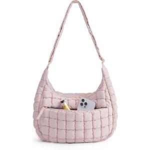 BAGSMART Quilted Crossbody Bags for Women Lightweight Puffer Purse Shoulder Hobo Bag for Daily Use Travel Essentials