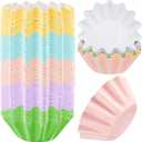 Boao Wax Melt Liners Reusable Leakproof for Any Wax Cubes Waxes Warmer Containers Cups for Scented Candle Plug in Warmers Electric Waxes Melters Burner(Pink, Blue, Green, Yellow, Purple,50 Pieces)