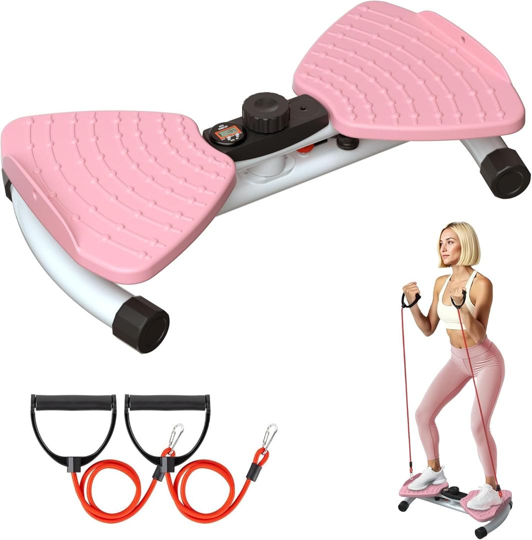 Waist Twister Ab Machine, 300 lbs Weight Capacity Anti-Slip Twist Board, Noiseless Exercise Equipment with Digital Display for Tracking Time, Reps & Calories, Home Gym Workout for Women and Men