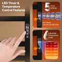 Electric Towel Warmer Wall Mounted, 6 Bar Heated Towel Rack with Intelligent Timer & Temp Control, Plug-in/Hardwire, Left and Right Compatible