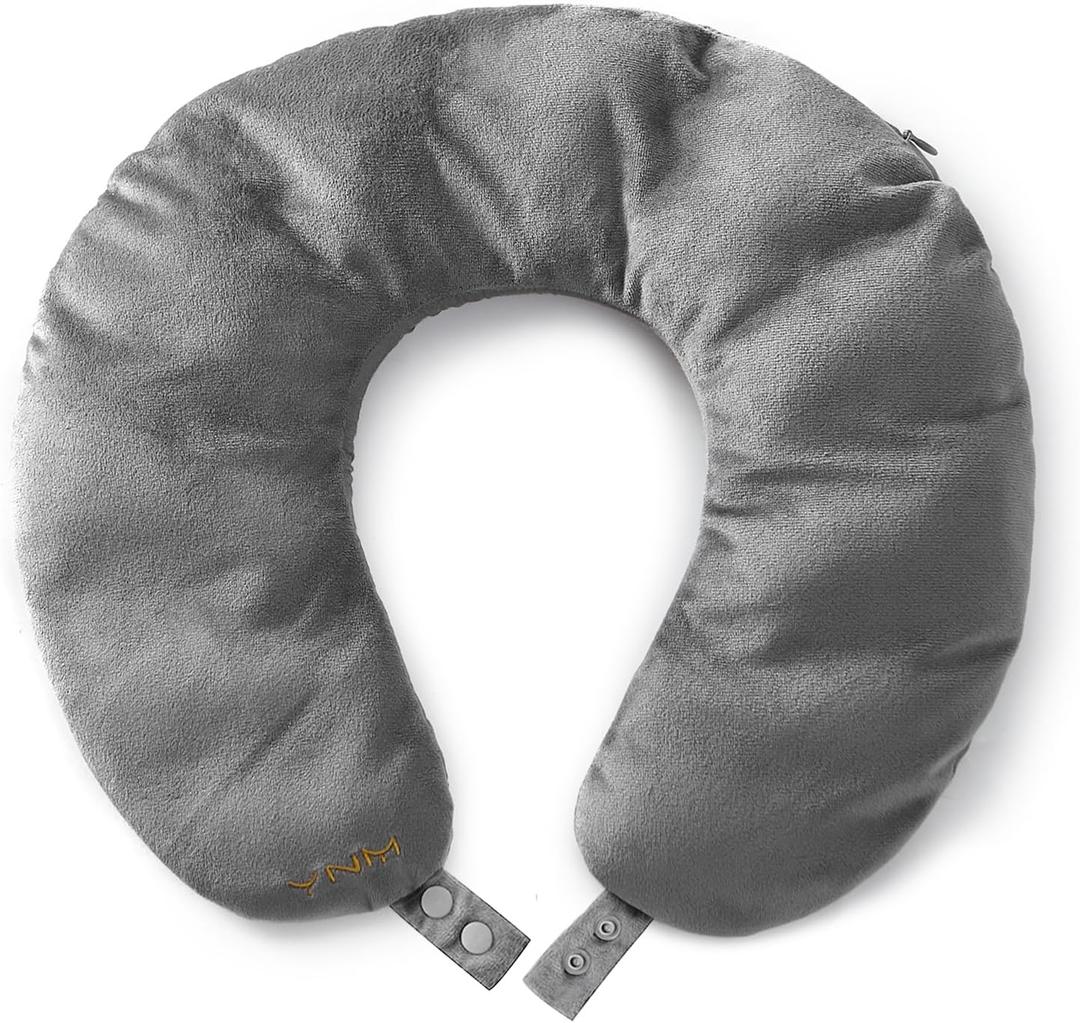 YnM Weighted Shoulder Wrap for Pain Relief and Relaxation, Large Weighted Wrap Filled with Glass Beads, Cooling Rayon & Cozy Velvet Dual-Sided Removable Cover Included, 3lb