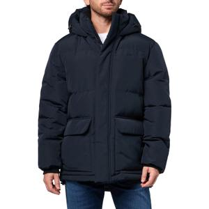 Levi's mens Quilted Puffer Parka Jacket (Large, New Navy)
