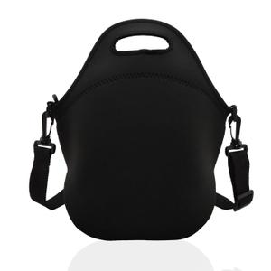 Neoprene Lunch Bags Boxes for Women Men, Insulated Lunch Cooler Tote Bag Box for Office Work Picnic Travel (Black)