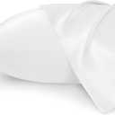 Bedsure Satin Pillowcases, Similar to Silk Pillow Cases Queen Size Set of 2, Pure White Cooling Pillow Case for Sleeping Women with Envelope Closure, Gifts for Women Men, 20x30 Inches, 2pcs