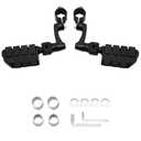 FOVPLUE Motorcycle Highway Foot pegs, Highway Peg for Harley Touring Softail Dyna Sportster Honda Kawasaki Suzuki Yamaha Indian Victory w/ 25-35mm,1'',1.25'',1.3'' Engine Guards/Tubing, Gloss Black