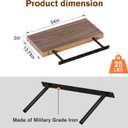 Floating Shelf, Set of 1 Wall Shelf, 24 in W x 12.75 in D x 2 in H Wooden Floating Wall Shelf with Invisible Brackets for Living Room/Bedroom/Bathroom/Kitchen Storage and Decor, Walnut