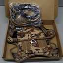 Heavy Duty Tactical Dog Harness for Large Dogs, No Pull Adjustable Pet Harness Reflective Service Training Easy Control Pet Vest Military K9 Working Dog Harnesses- Large, Desert Camo