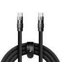 Black Chubby - Special Black Samurai Edition Durable 240W Fast Charging Cable Ultra-Thick Silicone USB C Cable for iPhone 16/15 Series iPad MacBook Galaxy Series, Type C to Type C, 19.6FT
