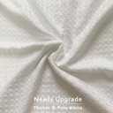 MIYE Pleated Waffle Weave Bed Skirt, Tailored Dust Ruffle 14 Inch Drop Easy Fit, Machine Washable,No Split Corners (White, Queen - 14" Drop)