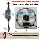AC110V Remote Control Power Switch,Waterproof Wireless Light Switch,165 Feet Long,AC110V/120V/250V/20A RF Module Relay,Outdoor Weatherproof Smart Socket,Electrical Equipment