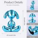 Small Balloon Dog Statue Home Decor, Yoga Dog Statue Ornament, Blue Balloon Dogs Figurines Crafts Cute Room Decor, Living Room Desktop Decorations, Animal Statues Shelf Decors