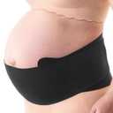 Momcozy Belly Bands for Pregnant Women, One-Piece & Portable Pregnancy Belly Band with Ergonest Back Support & Breathable Fabric  Adjustable Maternity Belt for Small/Round/High-Carrying Belly (Large, Black)