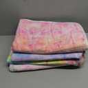 Reginary 4 Pcs Waterproof Guinea Pig Blankets Washable Small Animal Fleece Bedding Guinea Pig Cage Liners Reusable Training Pads Pet Pee Pad Sleep Mat for Hamster(Tie Dye Pattern,24 x 16 Inch)