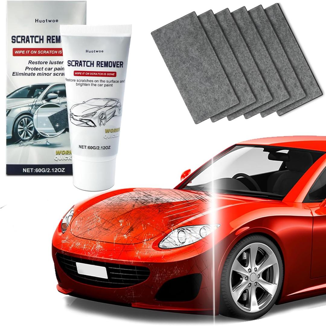 Car Scratch Remover, 6PCS Multi-Purpose Nano Magic Cloth Easily Removes Light Scratches, Swirls and Water Spots, Car Nano Sparkle Cloth Repair Kit for All Vehicle Colors