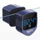 Aquarium Magnetic Cleaner with Thermometer, Fish Aquariums Mini Magnet Brush Only for Glass Tank,Tiny Magnets Clean Floating Cleaning ToolAlgae Scrapers(Blue)