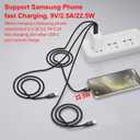 USB-C Charging Cable, 4 ft 3-in-1 USB C to USB-C+2 x IP Cable, Multi Charging for Phone 16/15 Pro/Pro Max, Samsung S24/S23/S22/S21, Google, Amazon, Andriod,Carplay