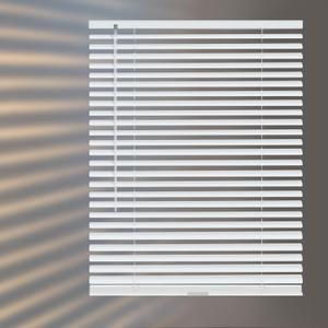 HIDODO Aluminum Mini Blinds for Windows Cordless Horizontal Window Shades for Light Adjustment, Metal Venetian Blinds Waterproof for Bedroom, Bathroom, 31" W x 64" H, White