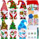 Winlyn 24 Sets Christmas Craft Kits - Winter Crafts DIY Gnome Ornaments & Decorations Art Sets with Foam Stickers for Kids Holiday Seasonal Home & Classroom Activities Party Favors