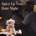 48 Fun Stacking Blocks Couple's Tower Game, Romantic Anniversary Birthday Wedding Gifts, Date Night Ideas for Valentines Day Christmas, His and Hers Gift