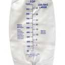 lifevv 3 Pack 1000ml Catheter Leg Bag Urinary Drainage Bag, with 3 Eighteen-inch Tubing, Anti-Reflux Valve, Cloth Straps,Easy Lever Outlet Tap