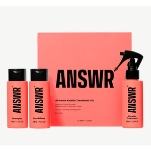 ANSWR At Home Brazilian Keratin Hair Treatment for All Hair Types – Deep Nourishment, Eliminates Frizz, Salon Results At Home, Sulfate-Free, Safe for Colored Hair, 90 Day Lasting results