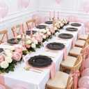 COLOSUS 60pcs Black and Gold Plastic Plates Set, Gold Black Party Plates, 30pcs Dinner Plates and 30pcs Salad/Dessert Plates for Wedding, Party, Anniversary, Daily Use
