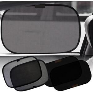 Car Sun Shade for Side Window(4X)- Certified Car window sun shade for Baby- 120GSM & 15s car shade Film Block Sun, Glare and 99.95% UV rays from Your Kids And Pets- 20”X12” Fits Cars, SUVs