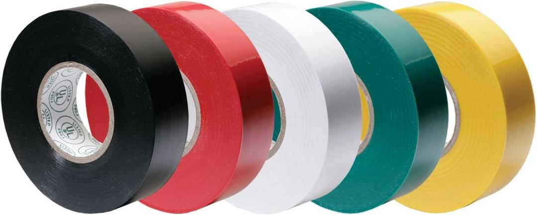 4 x Ancor 339066 Electrical Tape, 1/2" x 20' Assorted
