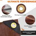 Keten Tarps Heavy Duty Waterproof 10X20 Feet, Extra Thick 16 Mil, Tear & Fade Resistant, 100% UV Blocking, Outdoor Tarp with Reinforced Grommets for Roof, Camping, Patio, Pool, Boat (Brown/Silver)