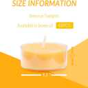 48 Packs Pure Beeswax Tealight Candles Bulk-4 Hour Burn Time,Unscented Natural Beeswax Tealights for Centerpiece Table (Yellow)