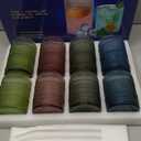 Vintage Hobnail Drinking Glasses Set of 8,Colored 12 oz & 15oz Highball Glass Cups, Kitchen Drinkware Glassware,Embossed Water Tumbler,for Beer,Cocktail,Whiskey,Juice and Various Mixed Drinks